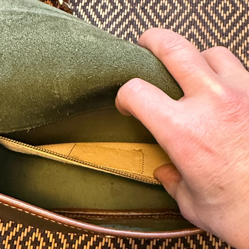 Vintage Coach Cassidy mini bag 4204 olive green w/tan Dakota collection-Italy